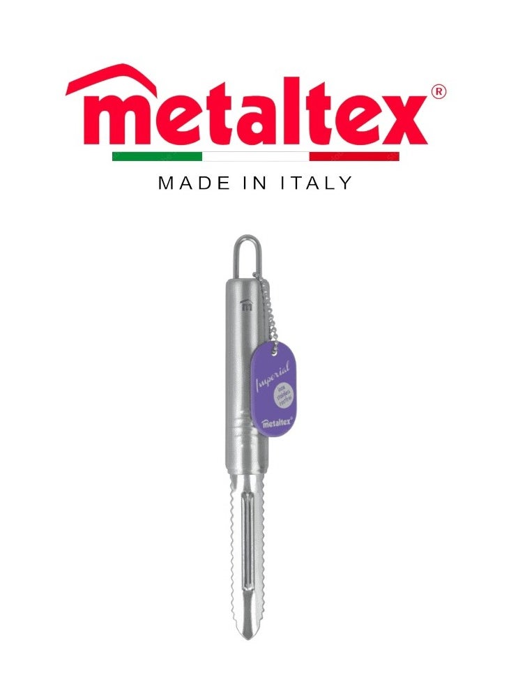 Metaltex - Metaltex Imperial Vegetable Peeler – Stainless Steel with Oval Handle, Dishwasher Safe - Image 1