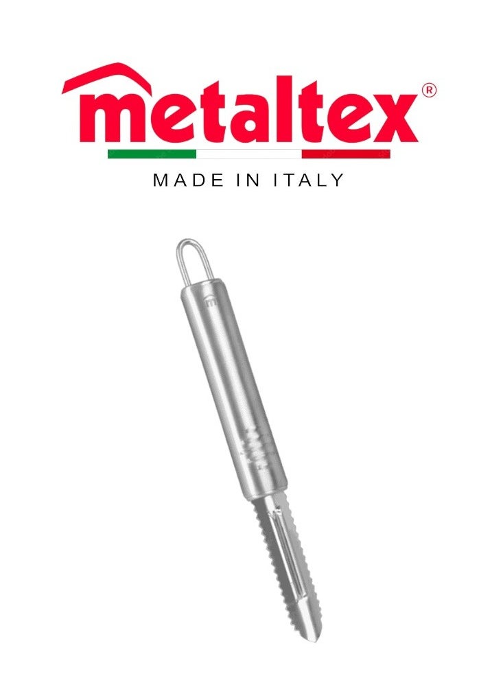 Metaltex - Metaltex Imperial Vegetable Peeler – Stainless Steel with Oval Handle, Dishwasher Safe - Image 1