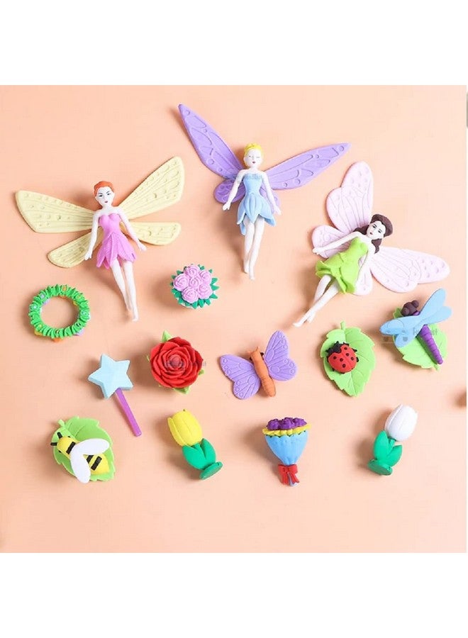 فنبلاست ممحاة فن بلاست للأطفال - ممحاة أميرة الجنية للأطفال، ممحاة أنيقة للأولاد والبنات، مجموعة أدوات مكتبية للأطفال، هدية عيد ميلاد للأطفال (عبوة من 13 قطعة؛ متعددة الألوان) - Image 4