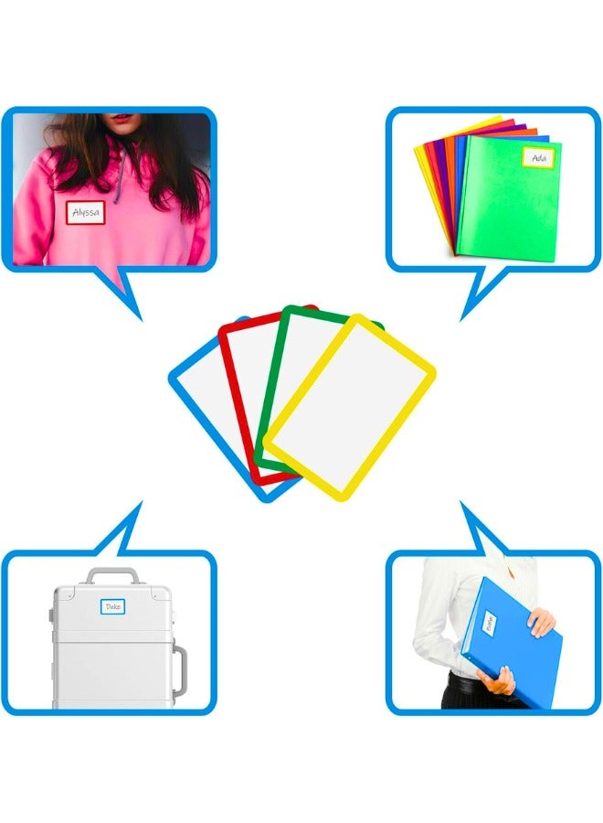 Chase Up 300 Pcs Adhesive Name Tag Labels Stickers, 3.5" x2.3" Colored Blank Name Tag Category Tags for Office, School, Meeting, Kindergarten, Teachers, Parties, Warehouses, Clothes and Mailing - Image 2