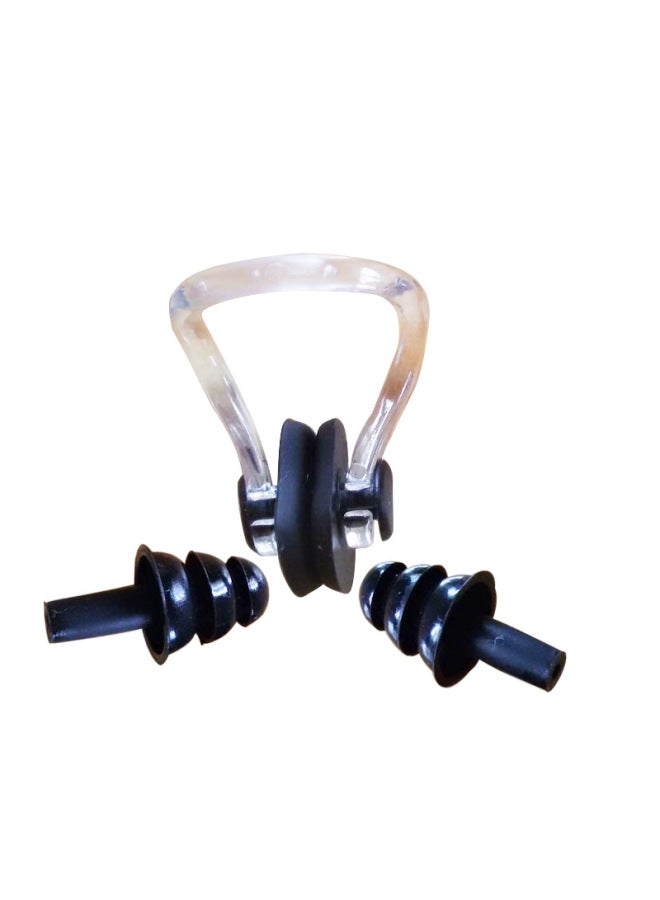 Generic W12 (oval Box) Swimming Silicone Earplug Nose Clip Set Swimming Equipment Manufacturers And Retail Soft-Color:W12-21 Rubber Powder - Image 5