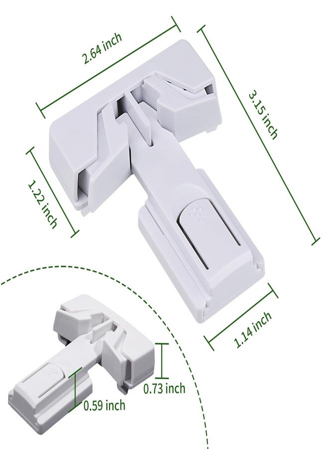 Snowharp Child Proof Refrigerator Door Lock, Baby Safety Fridge Door Latches, One Handed Operation, No Tools Need or Drill (White2) - Image 2