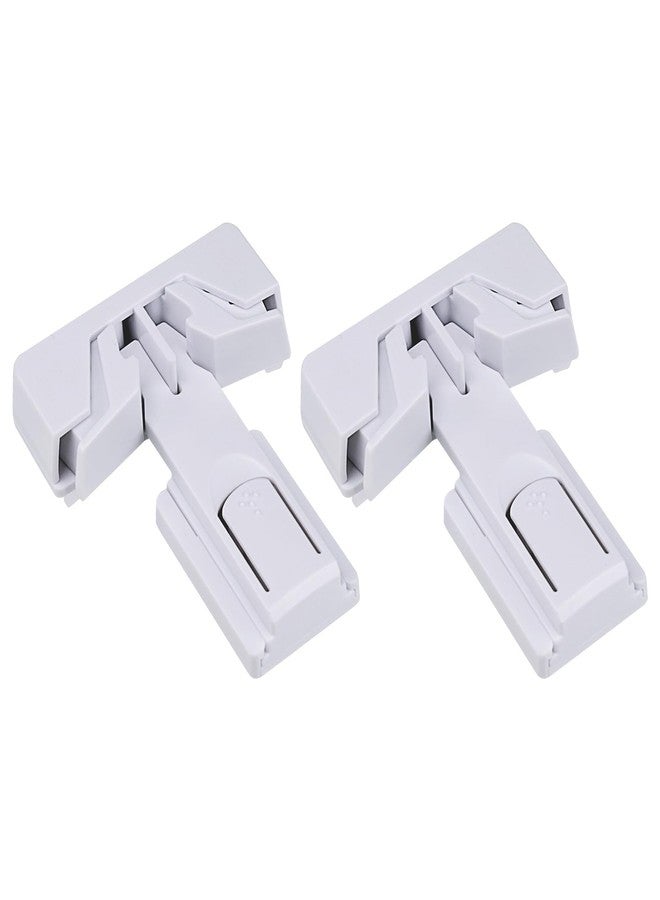 Snowharp Child Proof Refrigerator Door Lock, Baby Safety Fridge Door Latches, One Handed Operation, No Tools Need or Drill (White2) - Image 1
