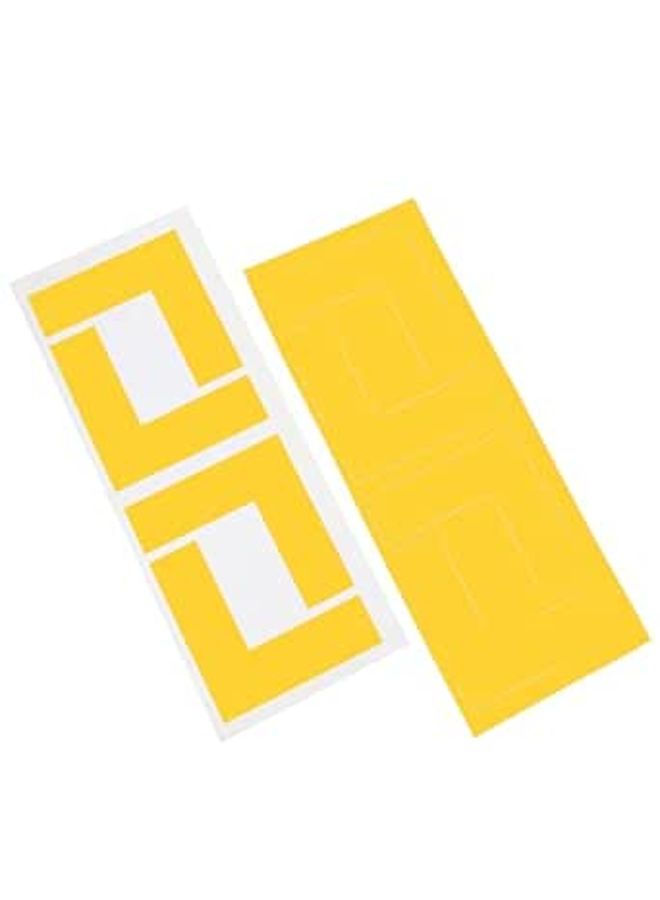 Heavy Duty L Shaped Anti Slip Floor Markers 10x10x3cm Yellow Positioning Stickers For Warehouse Safety - Image 1