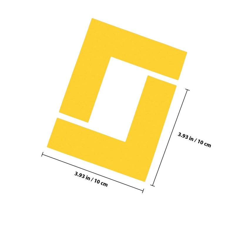 Heavy Duty L Shaped Anti Slip Floor Markers 10x10x3cm Yellow Positioning Stickers For Warehouse Safety - Image 3