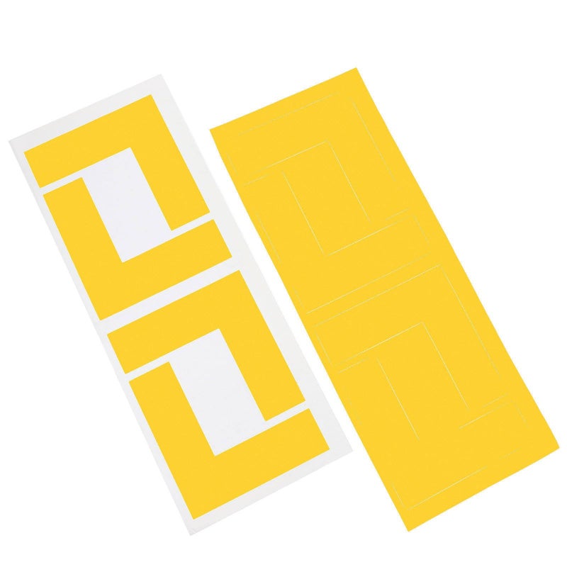 Heavy Duty L Shaped Anti Slip Floor Markers 10x10x3cm Yellow Positioning Stickers For Warehouse Safety - Image 2