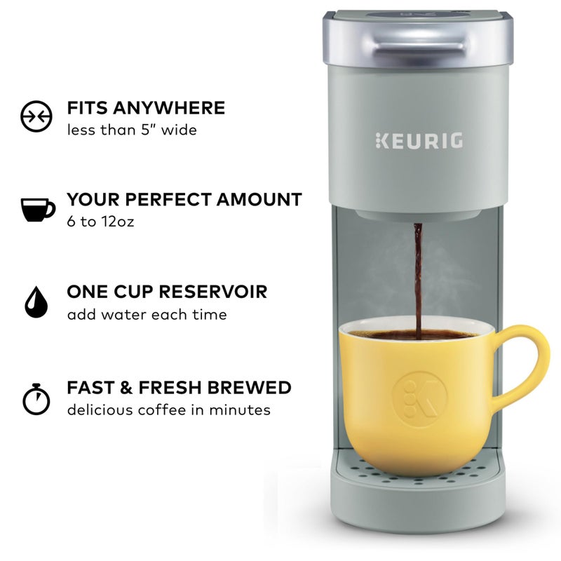 Keurig K-Mini Single Serve K-Cup Pod Coffee Maker, 6 to 12oz Brew size, with Cord Storage, Perfect for Small Spaces, Studio Gray - Image 2