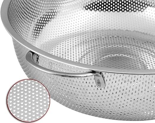 RIGJAK Multipurpose Stainless Steel Collander for Washing Rice Fruits Vegetables and Grains to Filter Easily in The Kitchen Bowl - Image 5