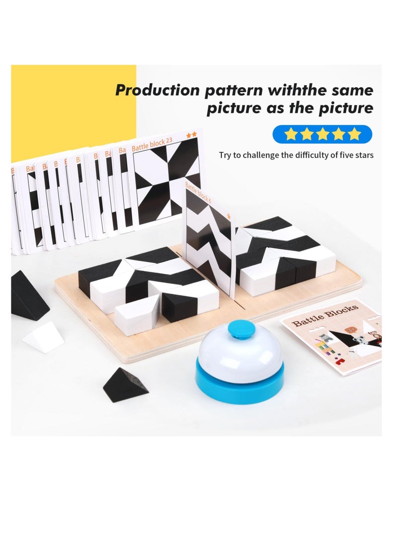 Brain Teaser Puzzle, Table Games Puzzles, Wooden Blocks Puzzle, Logic Puzzlefor Kids with 80 Challenges, Montessori STEM Educational Puzzles, IQ Test Mind Puzzle Toys, Gift for Kids Adults - Image 5