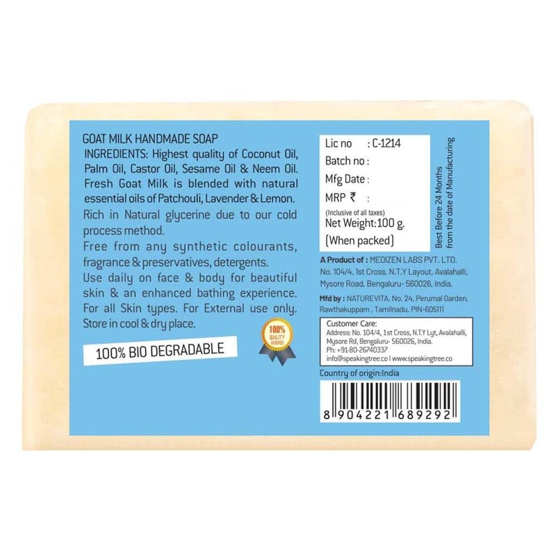 Speaking Tree Refreshing Goat Milk Handmade soap Pack of 3 - Image 3