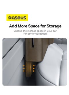 Baseus Car Seat Gap Organizer with Cup Holder | Front Seat Console Storage Box for Cell Phones, Keys, Coins, Cards, Wallets, Sunglasses & Drink Bottles | Perfect for Driver & Passenger Side | Essential Car Accessory for a Tidy Interior | Universal Fit for All Vehicles Durable | Stylish & Functional Car Organizer (Marble Brown)  - Image 5