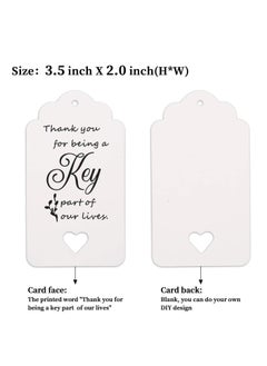 KASTWAVE Key Bottle Openers, 50 Set Vintage Key Bottle Opener With Escort Card Tag And Key Chains, For Party And Festival Souvenir Gift (Gold)  - Image 5