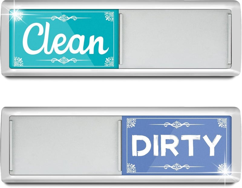 psler Dishwasher Magnet Clean Dirty Sign, Green & Blue Clean Dirty Magnet For Dishwasher, Refrigerator, Kitchen Signs,Kitchen Decor And Accessories - Image 1