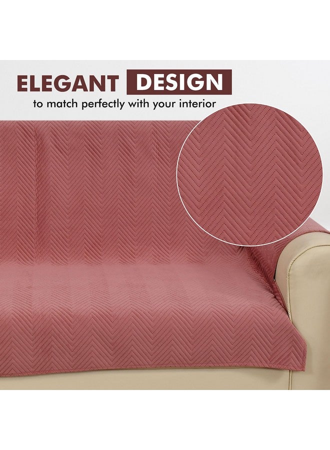 ينسج الأصفر غطاء واقي للأريكة من المخمل المبطن بتصميم متعرج من Yellow Weaves، مكون من مقعدين، قطعة واحدة، باللون الذهبي الوردي - Image 5