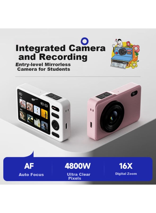 Benjie M9 Digital Camera For Students, Ccd, High-definition, Can Transfer To Phone, High Pixel Count, Portable, Card Camera, Anti-shake, Delayed Shooting, 2.8-inch Ips Screen, 128gb Black - Image 2