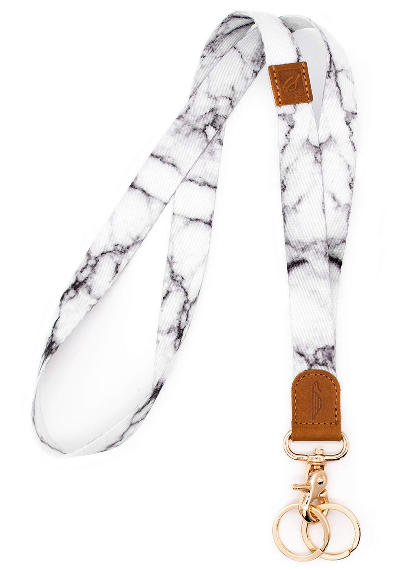 POCKT Lanyard for Keys Neck Lanyard Key Chain Holder for Men and Women - Cool Neck Lanyards for Keys, Wallets and ID Badge Holders | Marble - Image 1