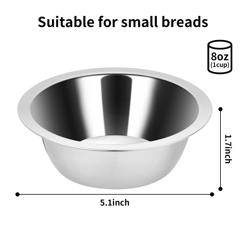 Fri4Free 2PCS Kennel Water Bowl Hanging,Stainless Steel Puppy Bowls for Small Dog Cage,Kennel, Crate, Catio Accessories,Dog Crate Water Bowl Dish Feeder Food Holder No Spill(8oz/1cup) - Image 2