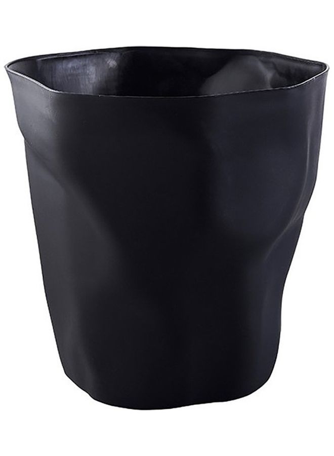 Nordic Creative Pleated Trash Can Black 25.9 x 16 x 24.5cm  - Image 1