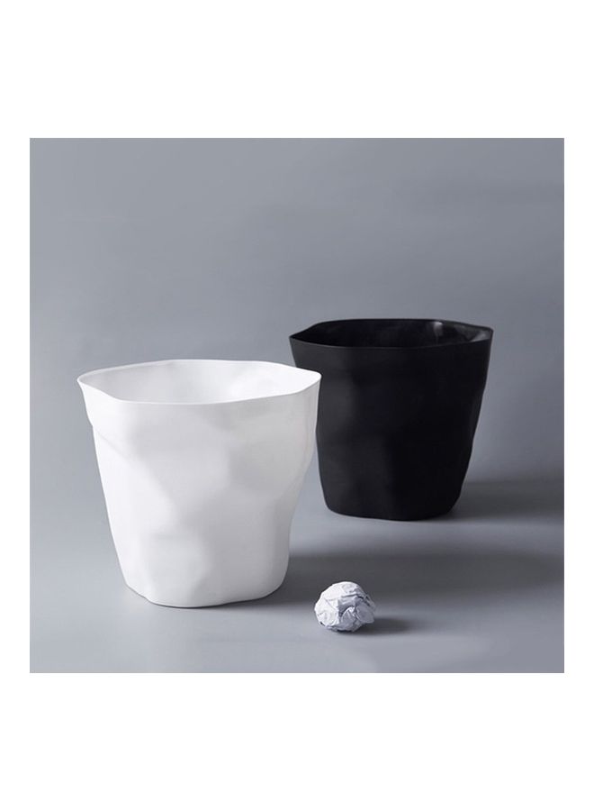 Nordic Creative Pleated Trash Can Black 25.9 x 16 x 24.5cm  - Image 2