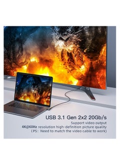 SYOSI USB C Magnetic Adapter 24Pins, Type C Magnetic Connector Support PD 100W USB3.1 Gen2x2 20Gbps Data Transfer 4K@60 Hz Video Output, Compatible with MacBook Pro/Air Type C Devices  - Image 3