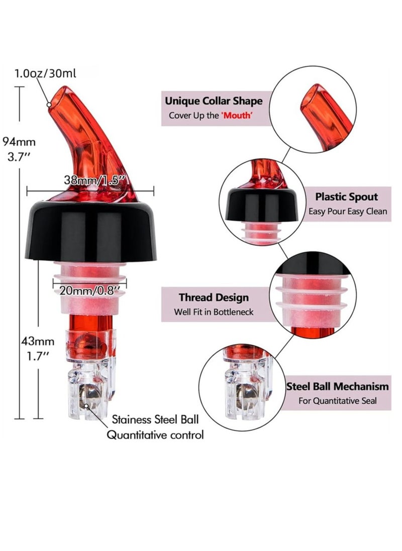 SYOSI 2 Pcs Automatic Measured Bottle Pourer - Quick Shot Spirit Measure Pourer Drinks Wine Cocktail Dispenser Home Bar Tools (1oz/30ml)  - Image 2