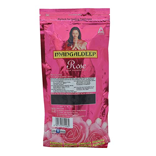 Mangaldeep Zip Lock Agarbatti, Rose, 139g - Image 2