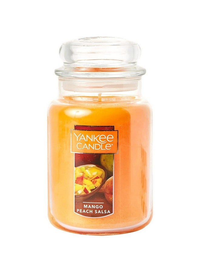 Yankee Candle Mango Peach Salsa Scented, Classic 22oz Large Jar Single Wick Candle, Over 110 Hours of Burn Time - Image 1
