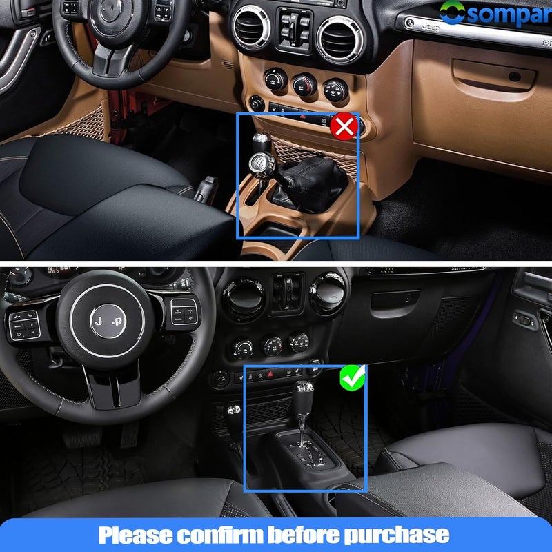 Osompar Automatic Transmission Shift Knob for Jeep Wrangler 2011-2018 - Chrome Replacement - Image 4