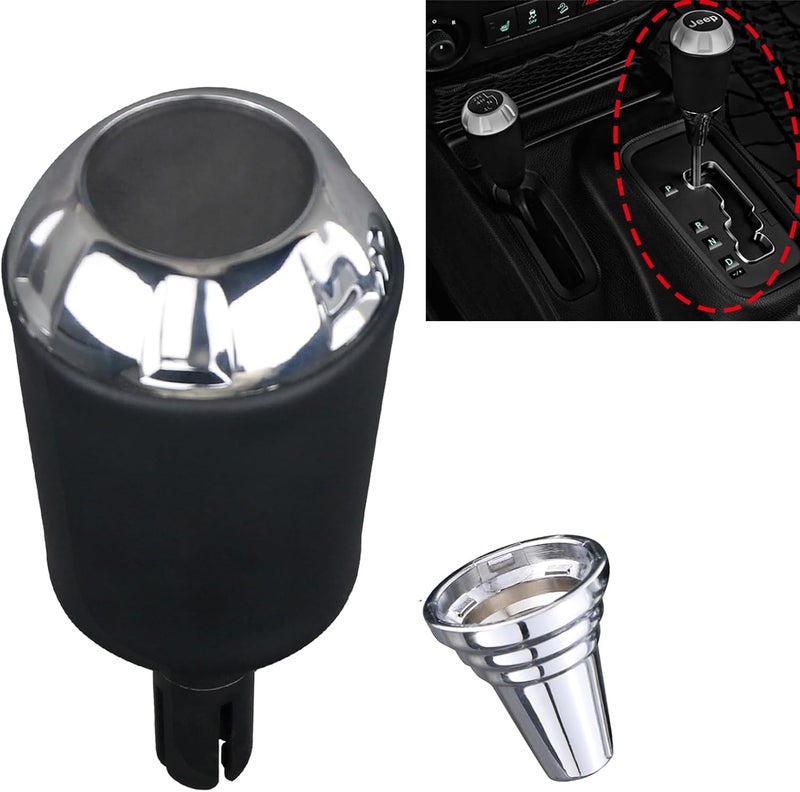 Osompar Automatic Transmission Shift Knob for Jeep Wrangler 2011-2018 - Chrome Replacement - Image 1