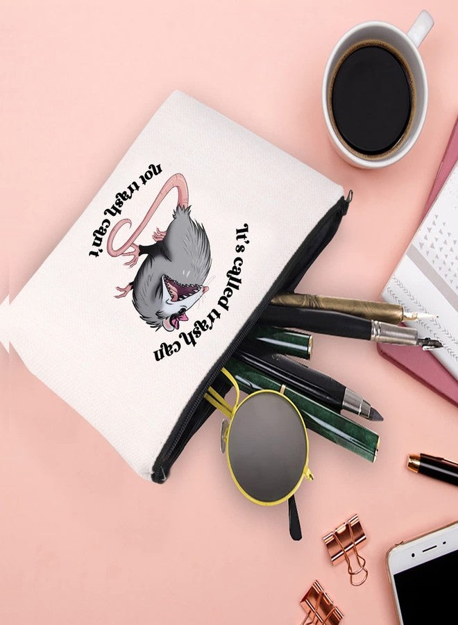 XYANFA It's Called Trash Can Not Trash Can't Possum Makeup Bag Opossum Gifts For Opossum Lovers Opossum Zipper Pouch (trash can) - Image 3