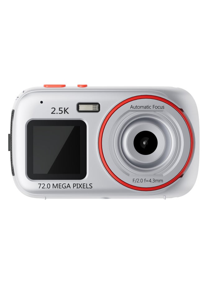 Generic Digital HD Camera Dual-screen Camera 72 Million Pixel Number Home Card Machine Travel Portable Camera-Body Color:8g Memory Card  - Image 5
