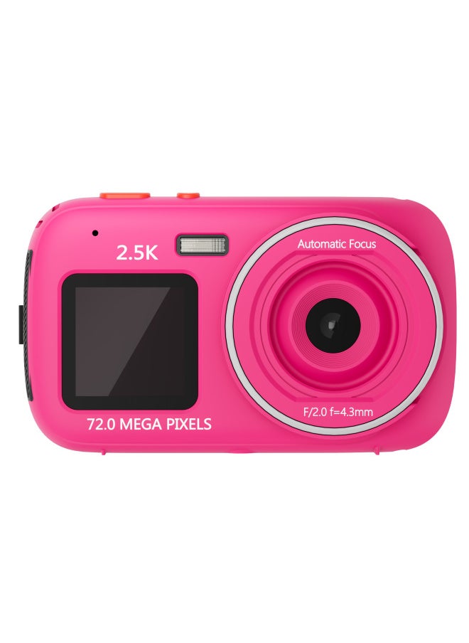 Generic Digital HD Camera Dual-screen Camera 72 Million Pixel Number Home Card Machine Travel Portable Camera-Body Color:8g Memory Card  - Image 1