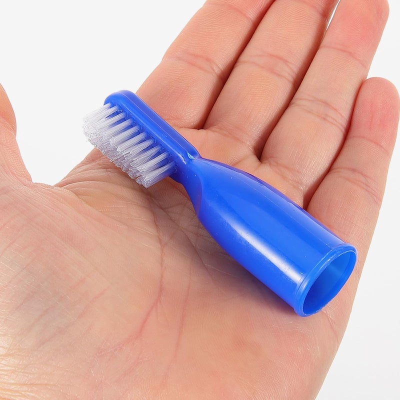 20pcs Prison Use Mini Finger Toothbrushes Small Soft Bristle Portable Oral Care Tools for Inmates with Blue and Light Green Colors - Image 4