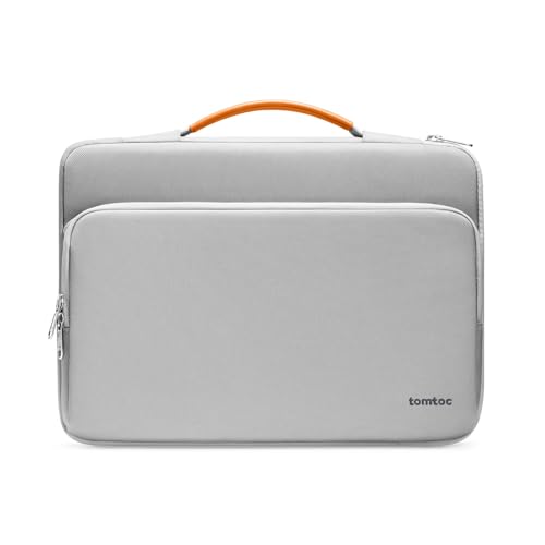 tomtoc 360° Protective Laptop Sleeve for 13.5-14.4 Inch Surface Laptop 6/5/Studio 2/1, Surface Book, Water-Resistant Shockproof Carrying Case Bag for Acer Aspire/Swift, ASUS Vivobook/Zenbook 14, Gray - Image 1