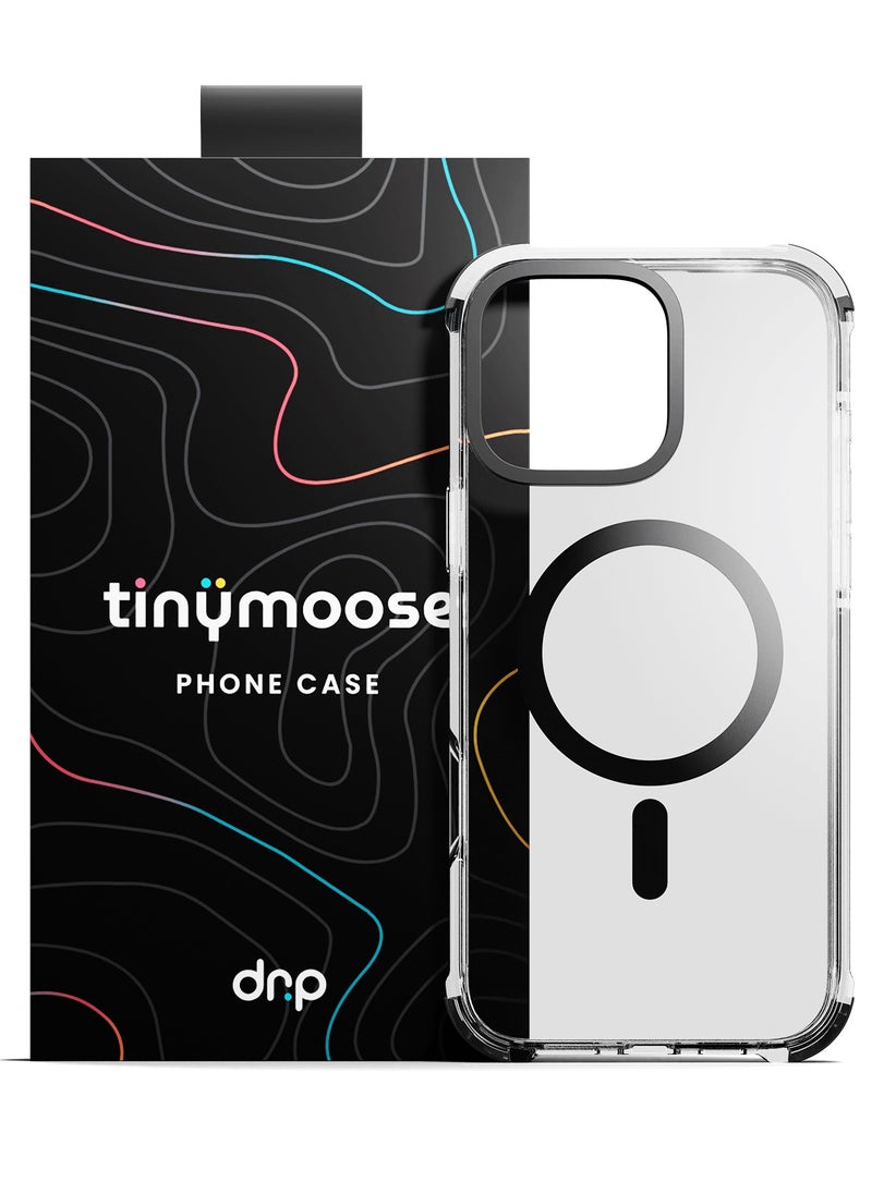 TinyMoose - iPhone 16 Pro Max MagSafe Phantom Grip Drip iPhone Case with MagSafe made for iPhone 16 Pro Max, Anti-Drop Shock Absorption, Anti-Scratch - Ghost Black - Image 1