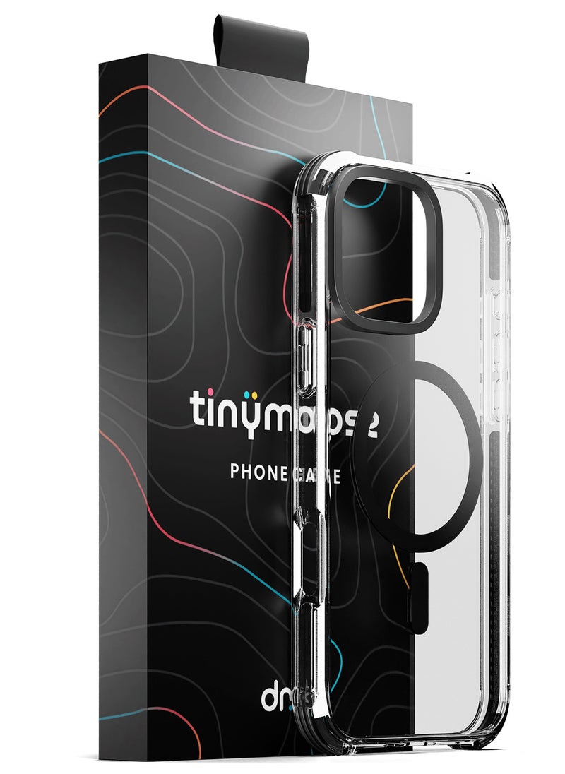 TinyMoose - iPhone 16 Pro Max MagSafe Phantom Grip Drip iPhone Case with MagSafe made for iPhone 16 Pro Max, Anti-Drop Shock Absorption, Anti-Scratch - Ghost Black - Image 1