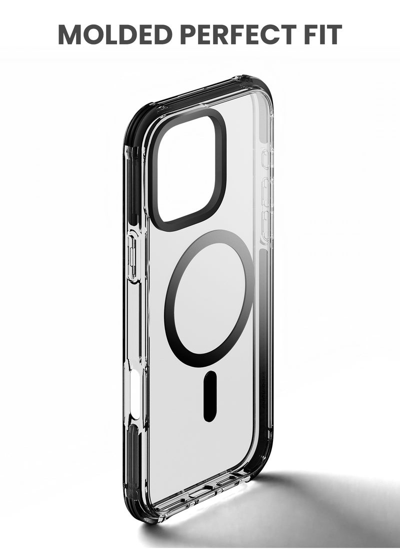 TinyMoose - iPhone 16 Pro Max MagSafe Phantom Grip Drip iPhone Case with MagSafe made for iPhone 16 Pro Max, Anti-Drop Shock Absorption, Anti-Scratch - Ghost Black - Image 1