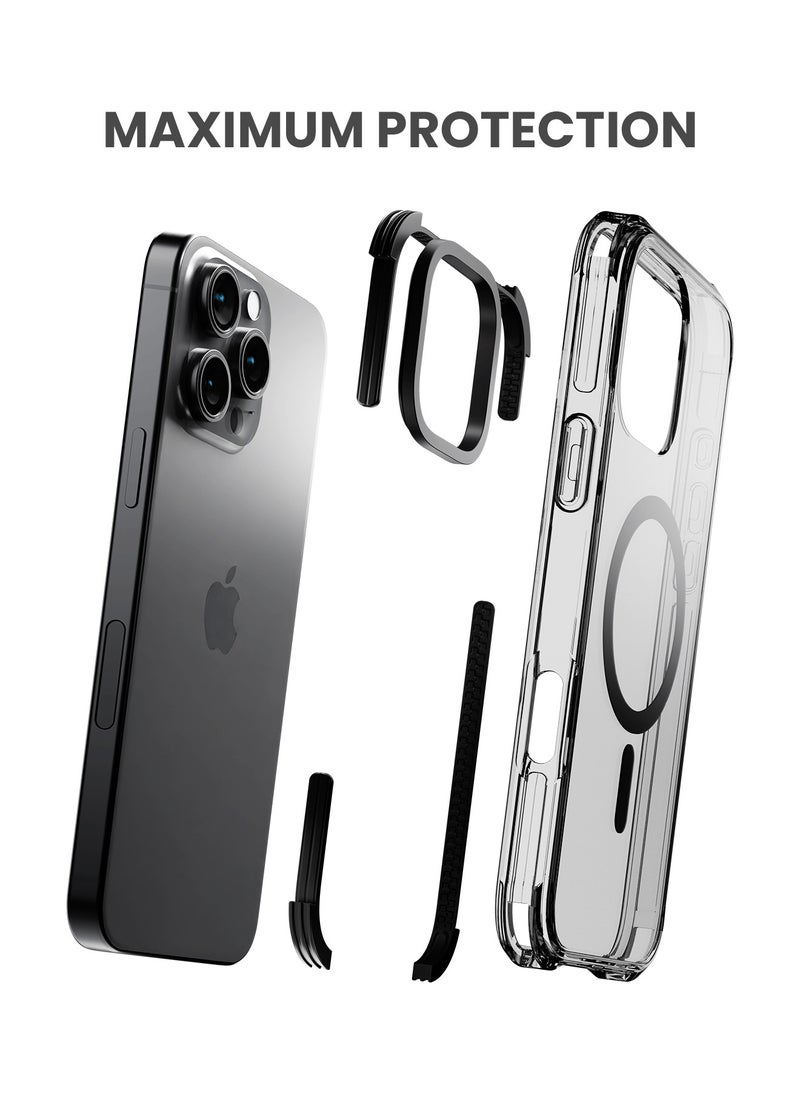 TinyMoose - iPhone 16 Pro Max MagSafe Phantom Grip Drip iPhone Case with MagSafe made for iPhone 16 Pro Max, Anti-Drop Shock Absorption, Anti-Scratch - Ghost Black - Image 1