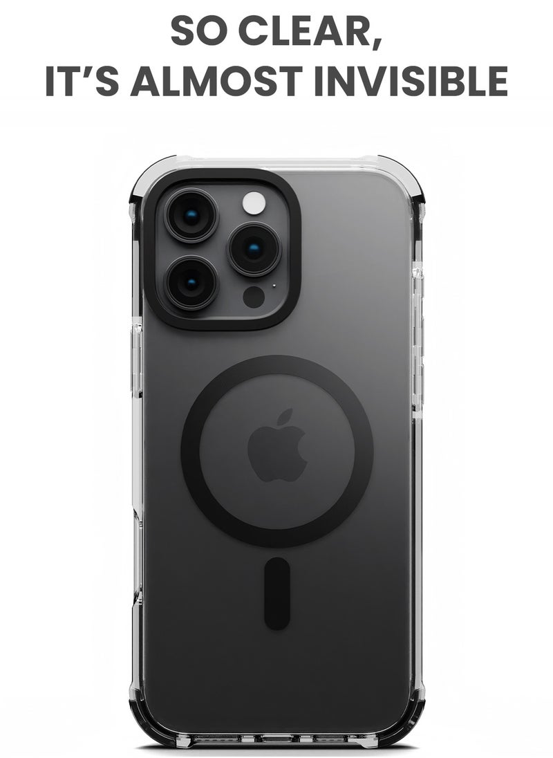 TinyMoose - iPhone 16 Pro Max MagSafe Phantom Grip Drip iPhone Case with MagSafe made for iPhone 16 Pro Max, Anti-Drop Shock Absorption, Anti-Scratch - Ghost Black - Image 1