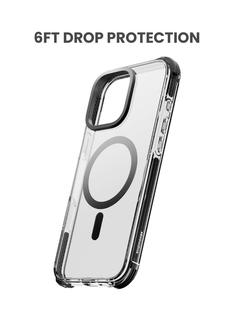 TinyMoose - iPhone 16 Pro Max MagSafe Phantom Grip Drip iPhone Case with MagSafe made for iPhone 16 Pro Max, Anti-Drop Shock Absorption, Anti-Scratch - Ghost Black - Image 1