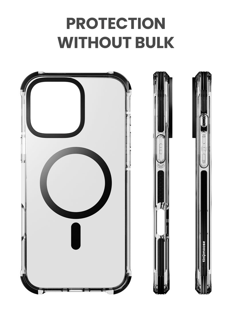 TinyMoose - iPhone 16 Pro Max MagSafe Phantom Grip Drip iPhone Case with MagSafe made for iPhone 16 Pro Max, Anti-Drop Shock Absorption, Anti-Scratch - Ghost Black - Image 1
