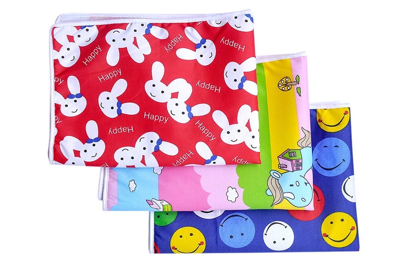 Nonibud Cotton, Plastic, Microfiber Sleeping Mat Waterproof Foam Cushioned - Set of 3 Small (0 to 3 Months)