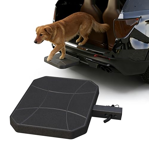 KOKSHELY Pet Hitch Step for 2" Hitch Receiver, Dog Ramp for Car/Truck/SUV, Dog Hitch Step with HDPE Non-Slip Tread, Scratch-Resistant, No Tools Needed, for Dogs & Small Pets - Image 1
