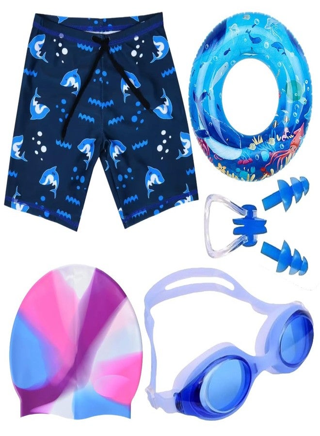 LEBAMI Swimming Kit for Kids Boys | Swim Trunks, Goggles, Swim Cap, Nose Clip, Ear Plugs,Swim Tube | Accessories for Swimming, Water Sports (Multicolor,2 Years-4 Years) - Image 1