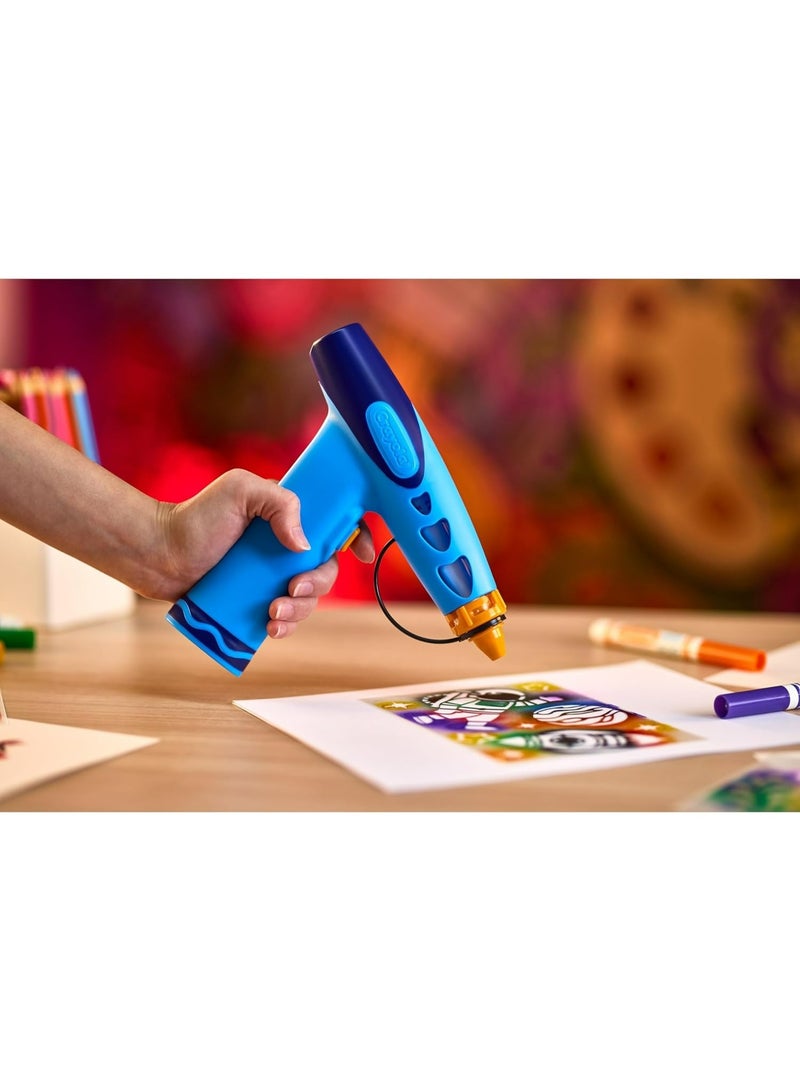 Crayola Marker Airbrush Creative Airbrush for Kids with 8 Washable Felt Tip Pens and 5 Stencils, Educational Toy for Artistic Activities, Ages 6 Years - Image 5