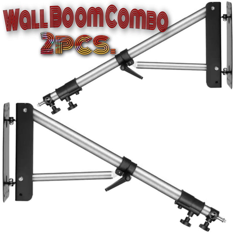 VTS ® Wall Mounting Boom Arm with Triangle Base for Photography Studio Video Studio Strobe Light Monolight Softbox Umbrella Reflector(Metal Alluminium- 2Pcs. Combo) - Image 3