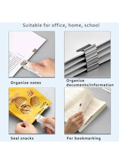 erorex Portable Stapler 2 Pcs With 100 Pcs Binder Clips Multifunction Paper Storage Artifact Creative Free Of Punching File Binding Clamp Mini Handheld Binder Snack Sealing Binding Clip  - Image 2