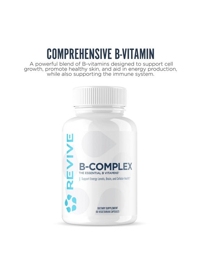 Revive MD Vitamin B Complex Capsules - Supports Heart Health & Immune System - B-Complex Vitamin Supplement for Women & Men - Vitamin B12 Complex Promotes Healthy Brain Function & Boosts Energy - Image 2