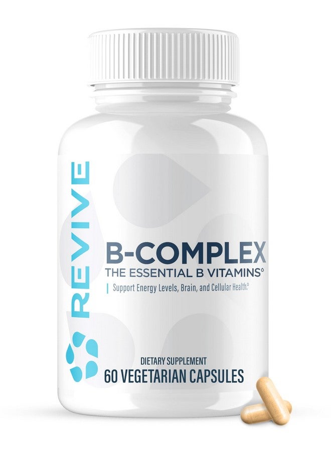 Revive MD Vitamin B Complex Capsules - Supports Heart Health & Immune System - B-Complex Vitamin Supplement for Women & Men - Vitamin B12 Complex Promotes Healthy Brain Function & Boosts Energy - Image 1