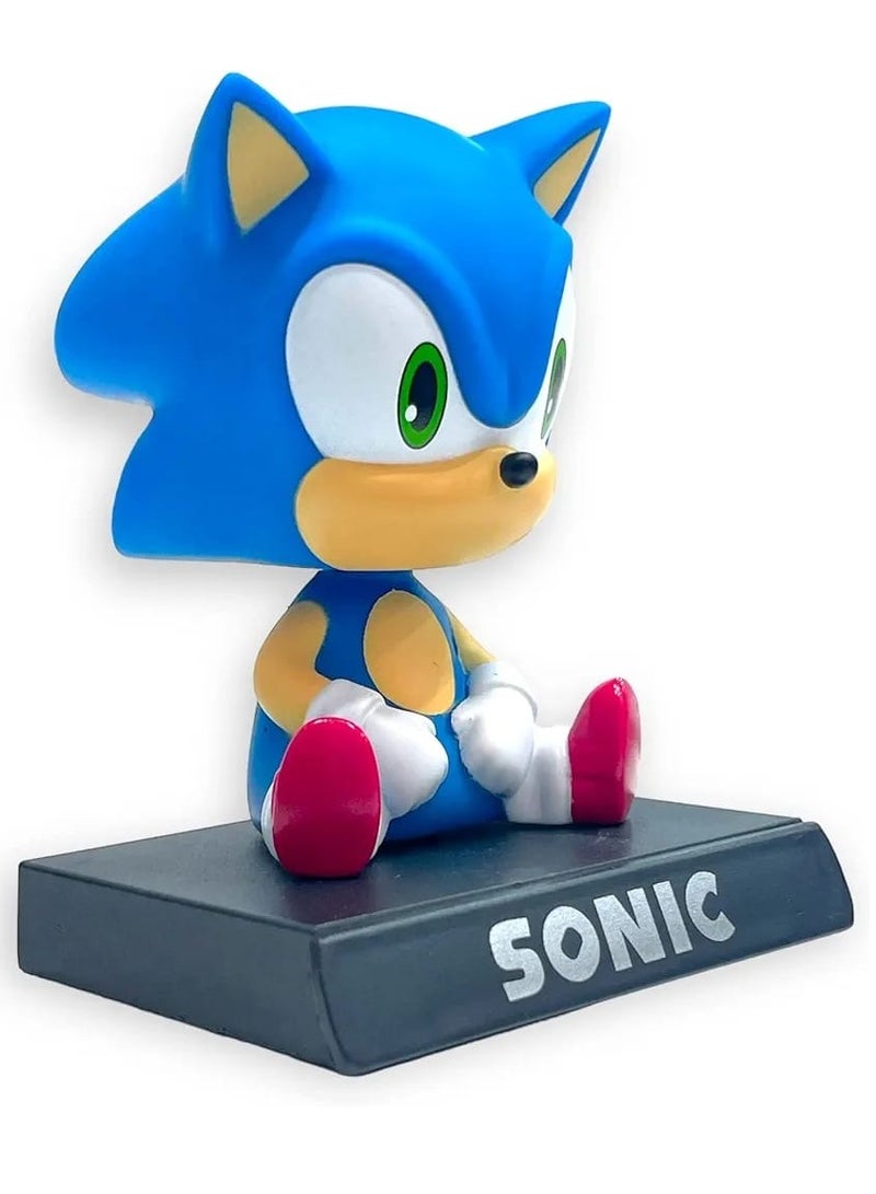 Sonic Action Figure Limited Edition Bobblehead with Mobile Holder for Car Dashboard, Office Desk & Study Table - Image 3
